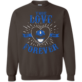Sweatshirts Dark Chocolate / Small True Love Forever Blue Crewneck Sweatshirt