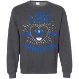 Sweatshirts Dark Heather / Small True Love Forever Blue Crewneck Sweatshirt
