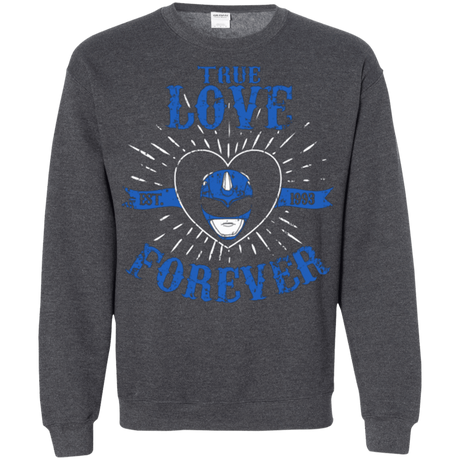 Sweatshirts Dark Heather / Small True Love Forever Blue Crewneck Sweatshirt
