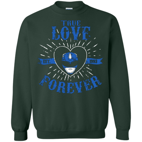 Sweatshirts Forest Green / Small True Love Forever Blue Crewneck Sweatshirt