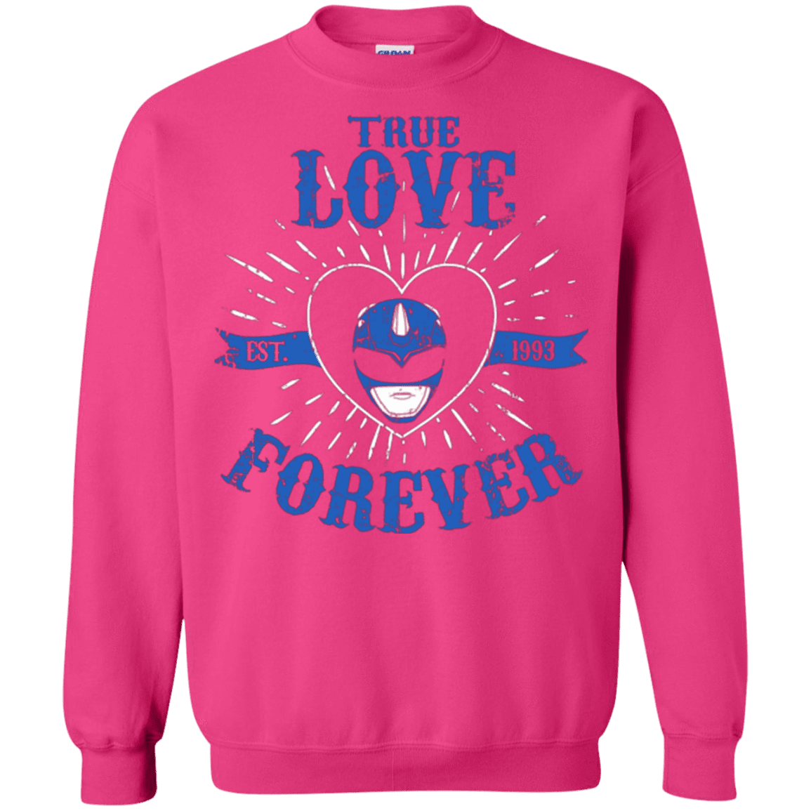 Sweatshirts Heliconia / Small True Love Forever Blue Crewneck Sweatshirt