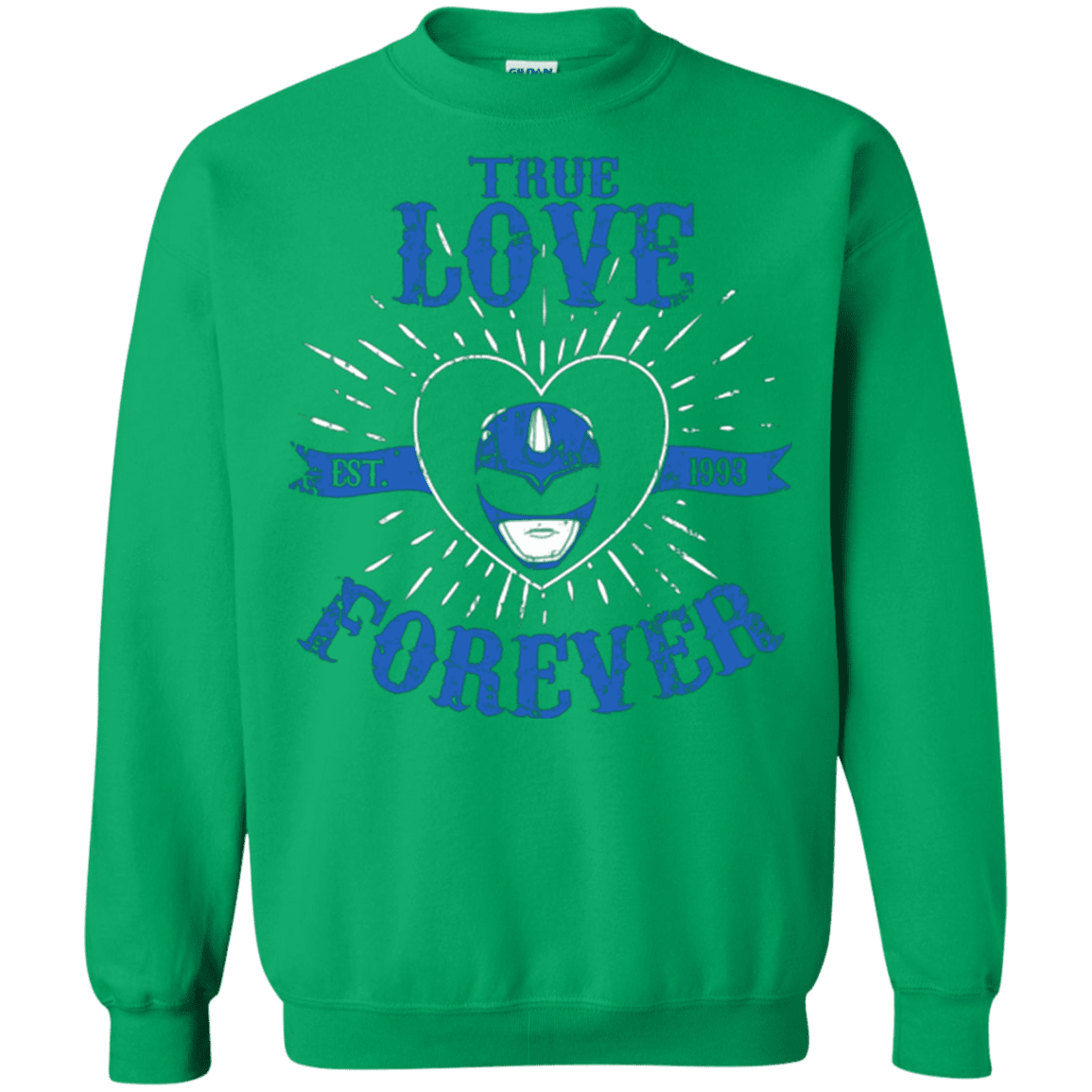 Sweatshirts Irish Green / Small True Love Forever Blue Crewneck Sweatshirt