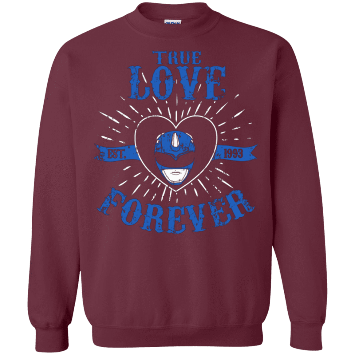 Sweatshirts Maroon / Small True Love Forever Blue Crewneck Sweatshirt