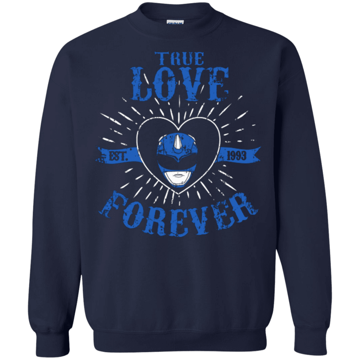 Sweatshirts Navy / Small True Love Forever Blue Crewneck Sweatshirt