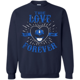 Sweatshirts Navy / Small True Love Forever Blue Crewneck Sweatshirt