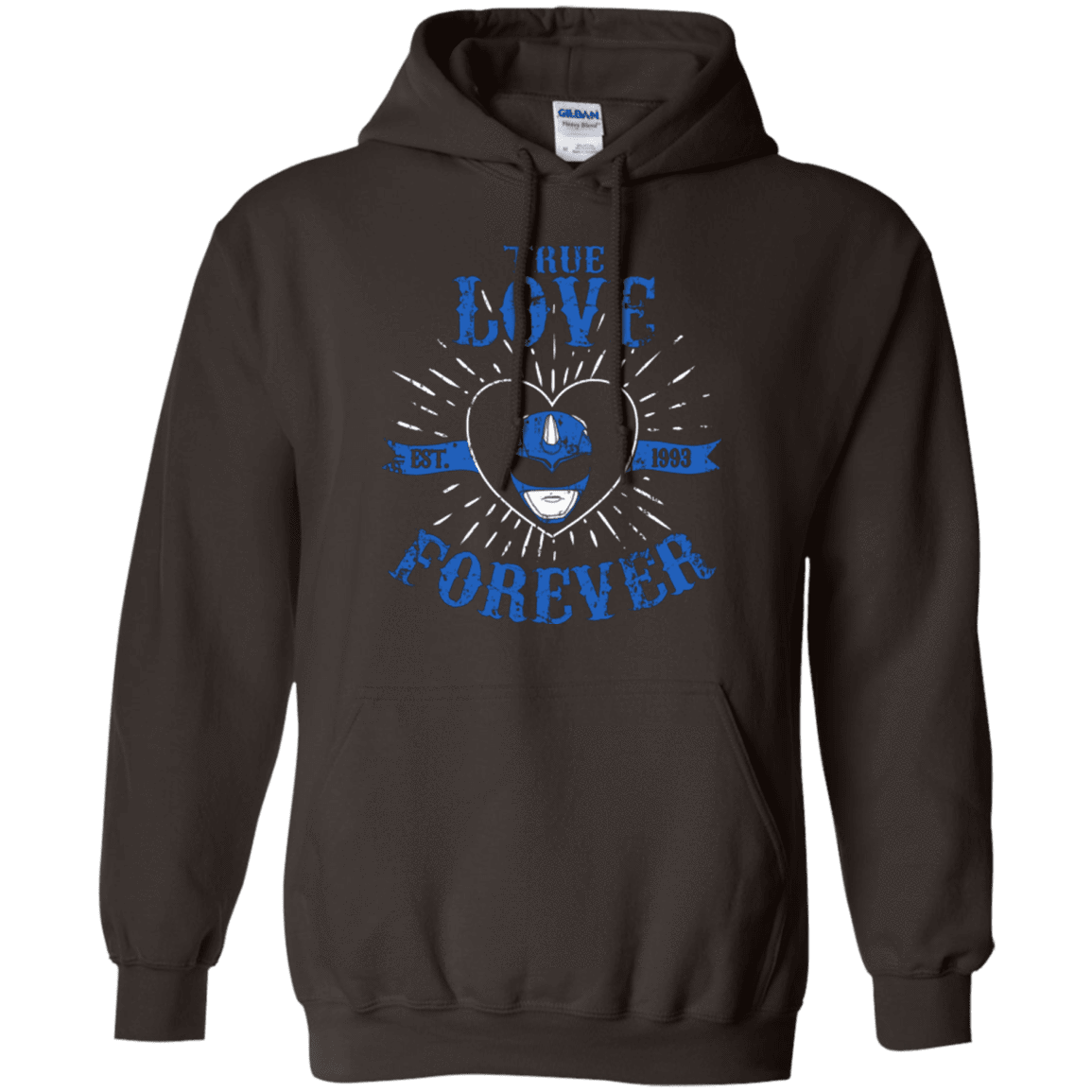 Sweatshirts Dark Chocolate / Small True Love Forever Blue Pullover Hoodie