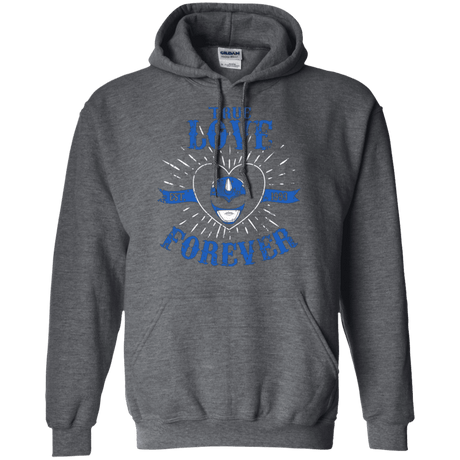 Sweatshirts Dark Heather / Small True Love Forever Blue Pullover Hoodie