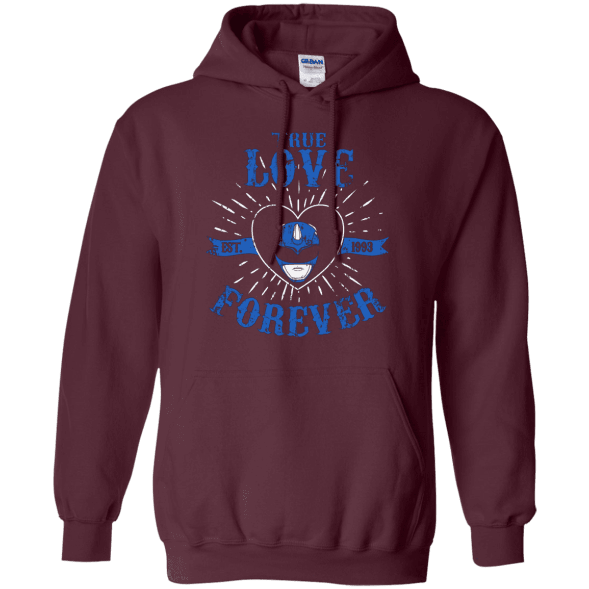 Sweatshirts Maroon / Small True Love Forever Blue Pullover Hoodie