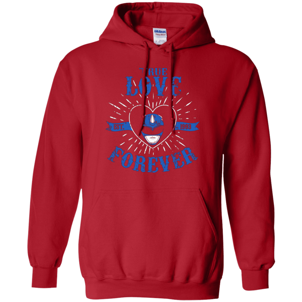Sweatshirts Red / Small True Love Forever Blue Pullover Hoodie