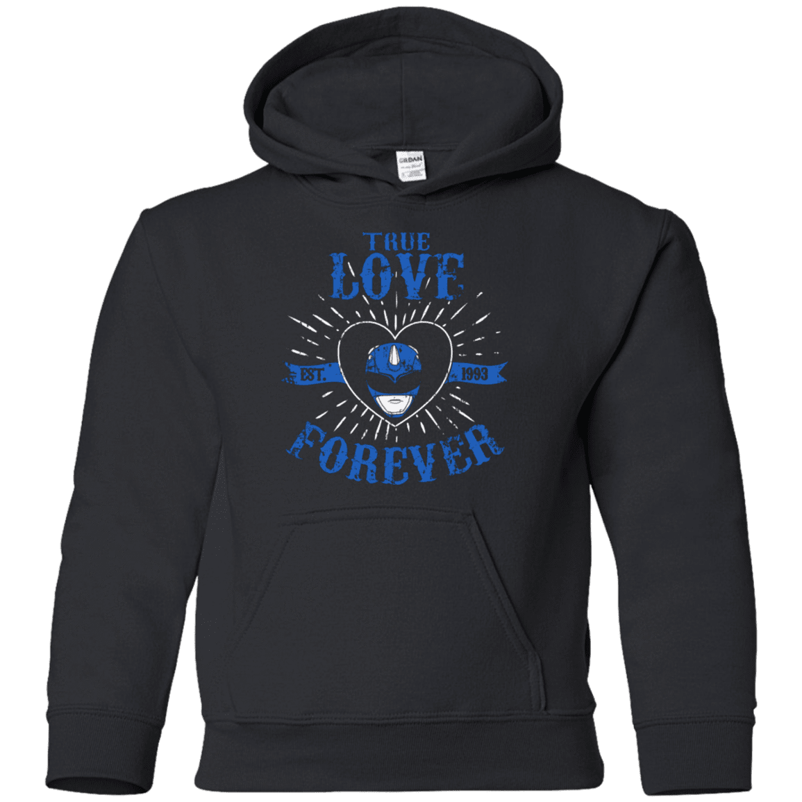 Sweatshirts Black / YS True Love Forever Blue Youth Hoodie