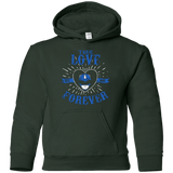 Sweatshirts Forest Green / YS True Love Forever Blue Youth Hoodie