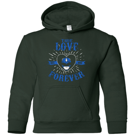 Sweatshirts Forest Green / YS True Love Forever Blue Youth Hoodie