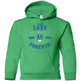 Sweatshirts Irish Green / YS True Love Forever Blue Youth Hoodie
