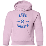 Sweatshirts Light Pink / YS True Love Forever Blue Youth Hoodie