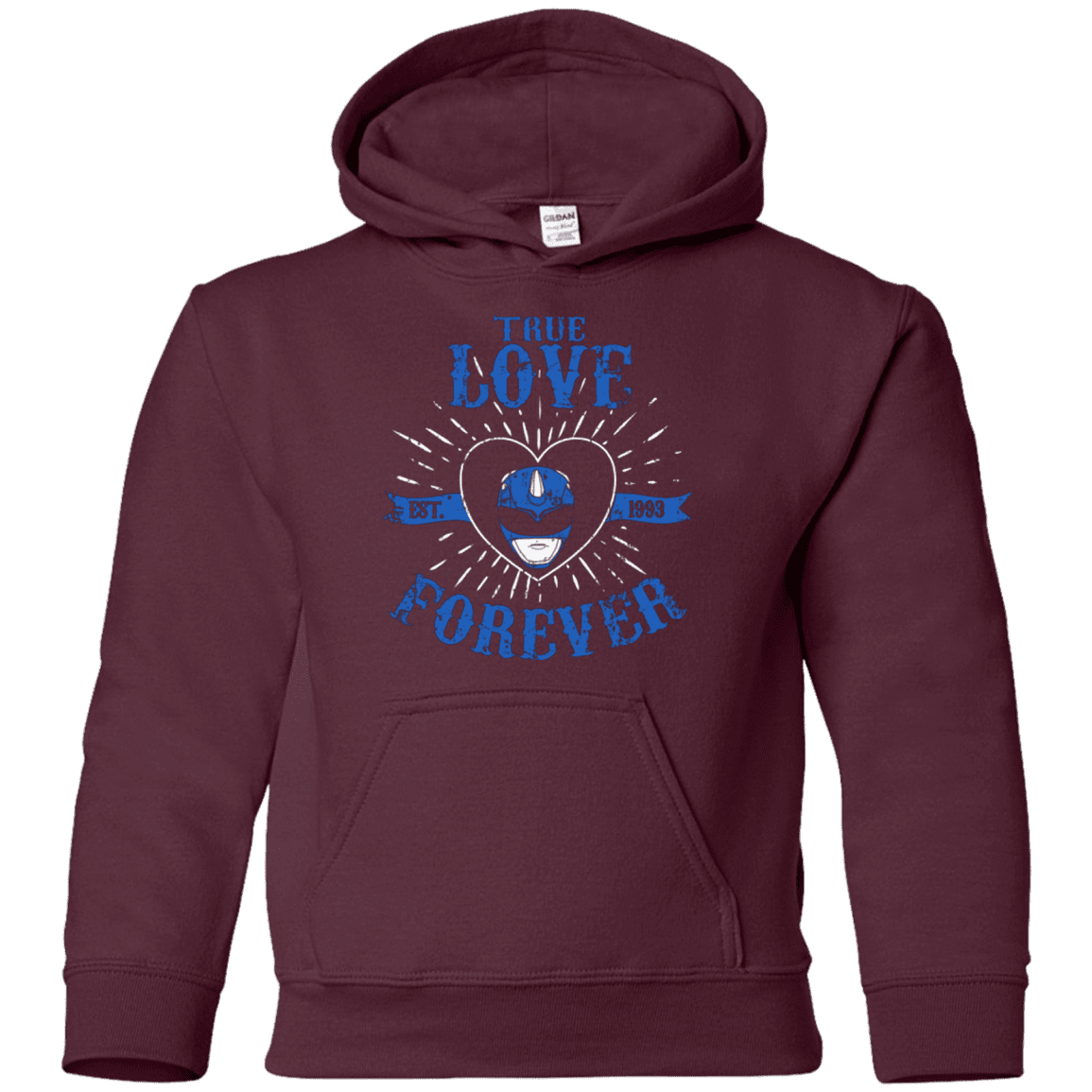 Sweatshirts Maroon / YS True Love Forever Blue Youth Hoodie
