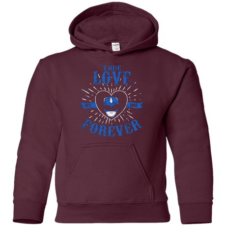 Sweatshirts Maroon / YS True Love Forever Blue Youth Hoodie