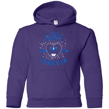 Sweatshirts Purple / YS True Love Forever Blue Youth Hoodie