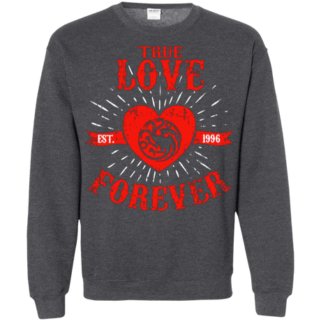 Sweatshirts Dark Heather / Small True Love Forever Dragon Crewneck Sweatshirt