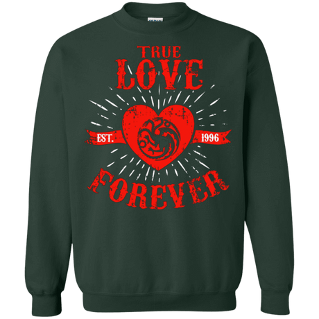 Sweatshirts Forest Green / Small True Love Forever Dragon Crewneck Sweatshirt