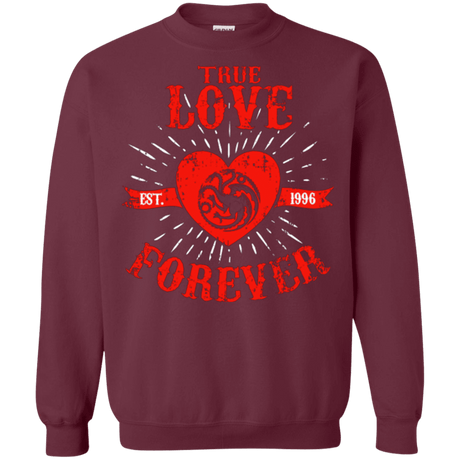 Sweatshirts Maroon / Small True Love Forever Dragon Crewneck Sweatshirt