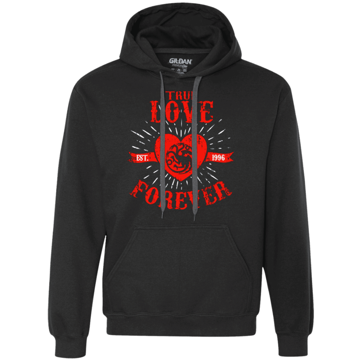 Sweatshirts Black / Small True Love Forever Dragon Premium Fleece Hoodie
