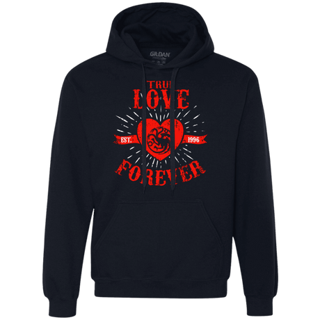 Sweatshirts Navy / Small True Love Forever Dragon Premium Fleece Hoodie