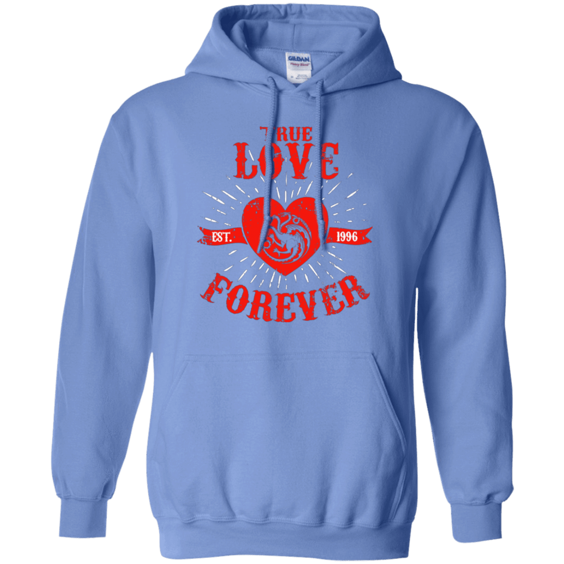 Sweatshirts Carolina Blue / Small True Love Forever Dragon Pullover Hoodie