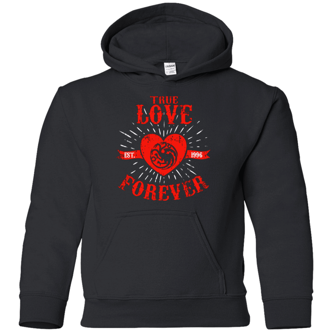 Sweatshirts Black / YS True Love Forever Dragon Youth Hoodie