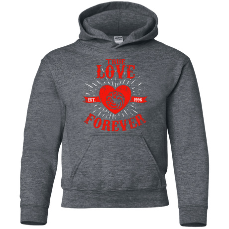 Sweatshirts Dark Heather / YS True Love Forever Dragon Youth Hoodie