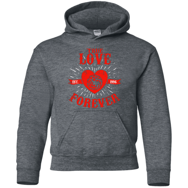 Sweatshirts Dark Heather / YS True Love Forever Dragon Youth Hoodie