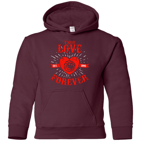 Sweatshirts Maroon / YS True Love Forever Dragon Youth Hoodie