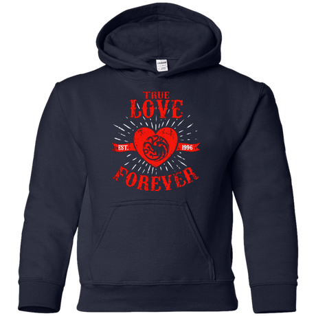 Sweatshirts Navy / YS True Love Forever Dragon Youth Hoodie