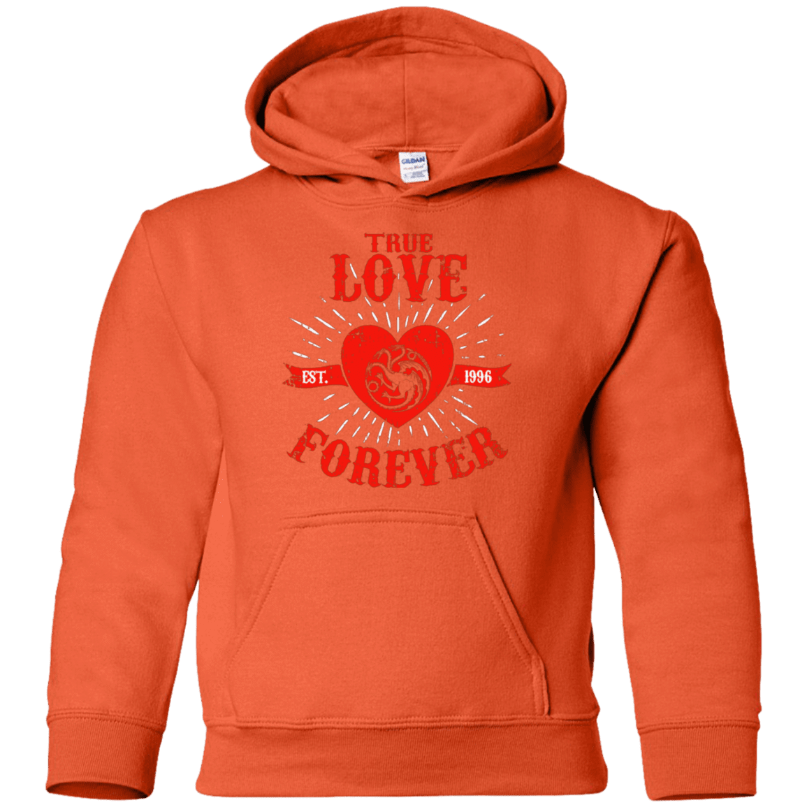 Sweatshirts Orange / YS True Love Forever Dragon Youth Hoodie