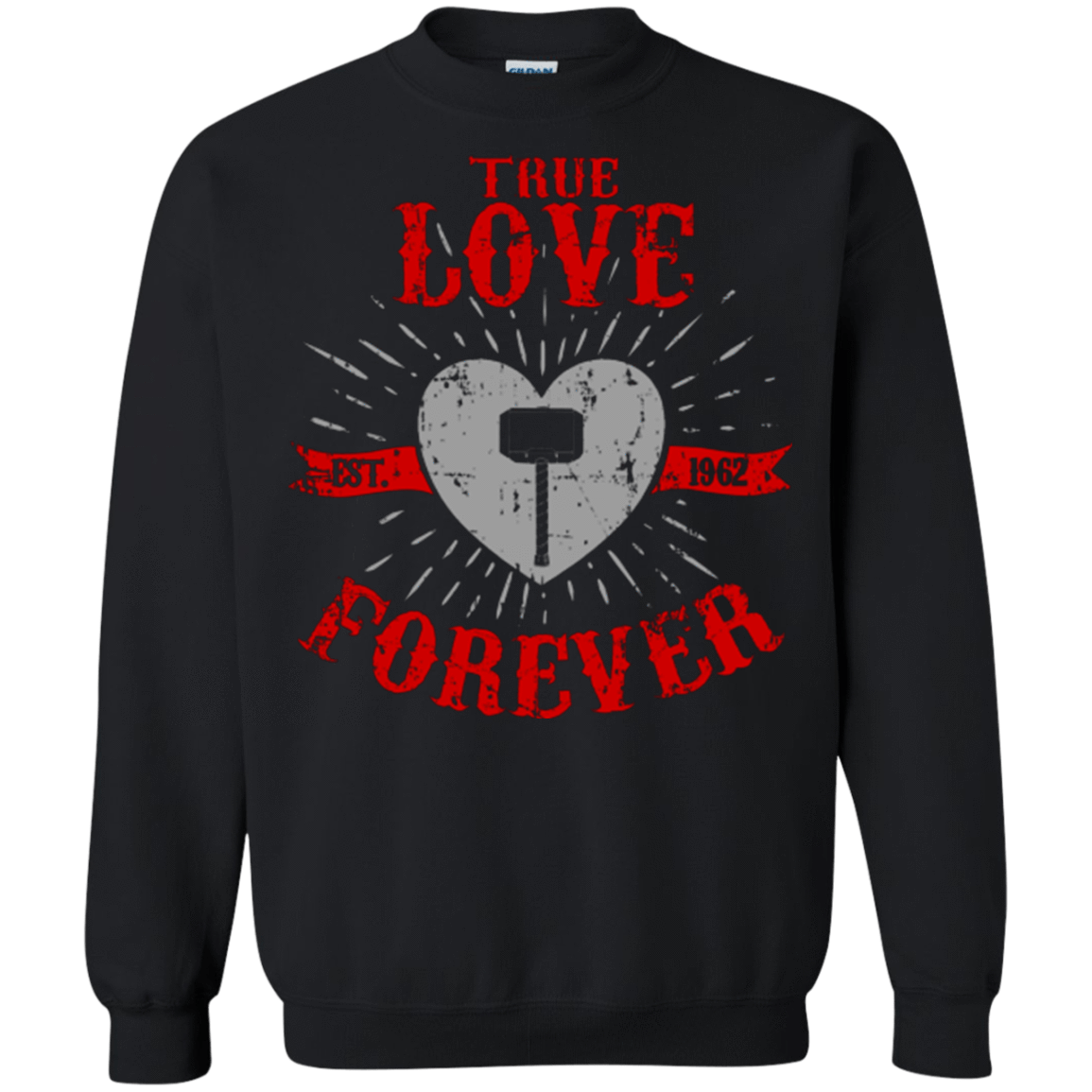 Sweatshirts Black / Small True Love Forever God Thunder Crewneck Sweatshirt