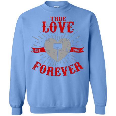 Sweatshirts Carolina Blue / Small True Love Forever God Thunder Crewneck Sweatshirt