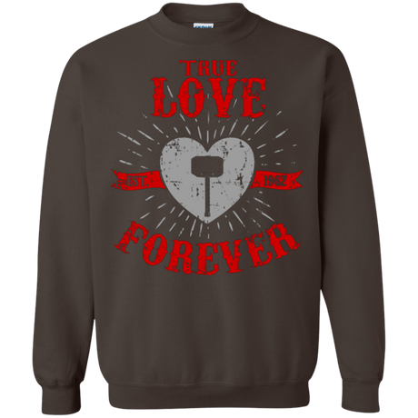 Sweatshirts Dark Chocolate / Small True Love Forever God Thunder Crewneck Sweatshirt