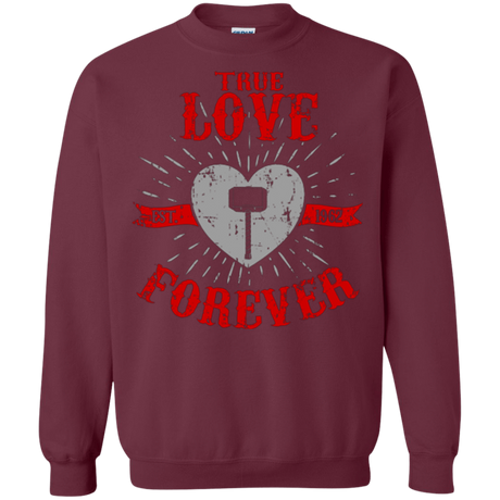 Sweatshirts Maroon / Small True Love Forever God Thunder Crewneck Sweatshirt