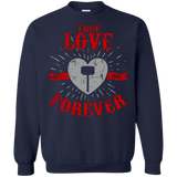 Sweatshirts Navy / Small True Love Forever God Thunder Crewneck Sweatshirt