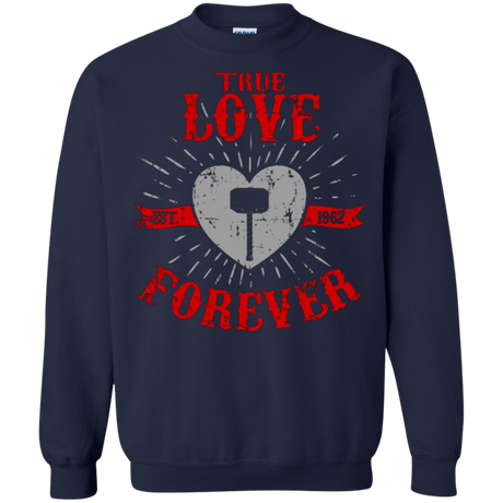 Sweatshirts Navy / Small True Love Forever God Thunder Crewneck Sweatshirt