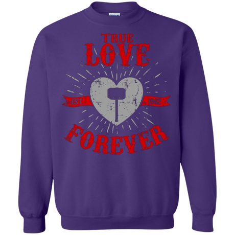 Sweatshirts Purple / Small True Love Forever God Thunder Crewneck Sweatshirt