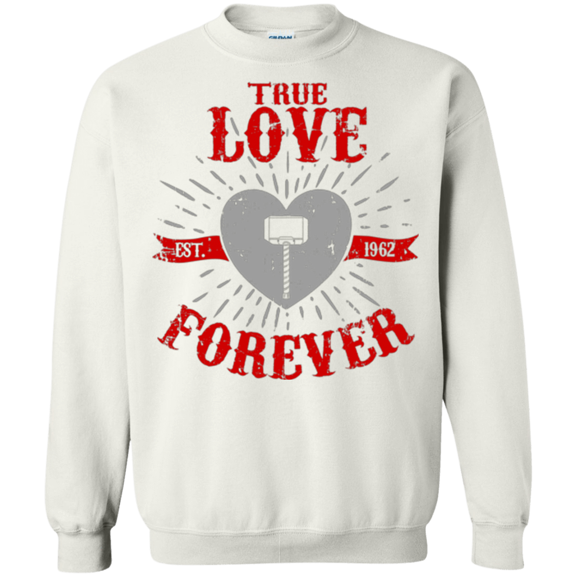 Sweatshirts White / Small True Love Forever God Thunder Crewneck Sweatshirt