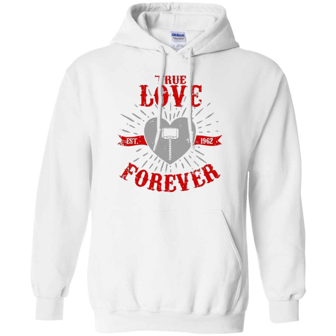 Sweatshirts White / Small True Love Forever God Thunder Pullover Hoodie