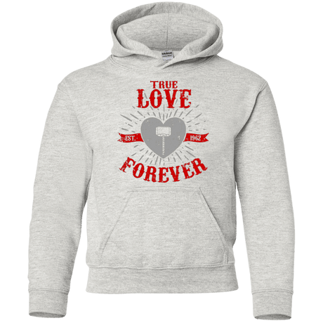 Sweatshirts Ash / YS True Love Forever God Thunder Youth Hoodie
