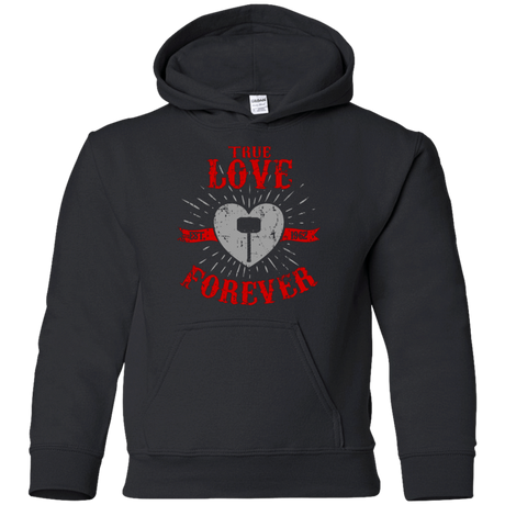 Sweatshirts Black / YS True Love Forever God Thunder Youth Hoodie