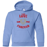 Sweatshirts Carolina Blue / YS True Love Forever God Thunder Youth Hoodie