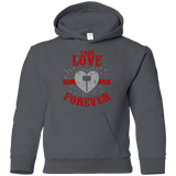 Sweatshirts Charcoal / YS True Love Forever God Thunder Youth Hoodie