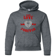 Sweatshirts Dark Heather / YS True Love Forever God Thunder Youth Hoodie