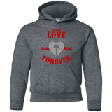 Sweatshirts Dark Heather / YS True Love Forever God Thunder Youth Hoodie