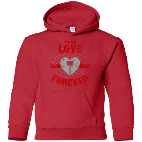 Sweatshirts Red / YS True Love Forever God Thunder Youth Hoodie