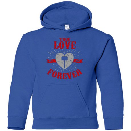 Sweatshirts Royal / YS True Love Forever God Thunder Youth Hoodie